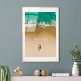 Wallity Cuadro decorativo de vidrio templado Multicolor 30 x 45 cm